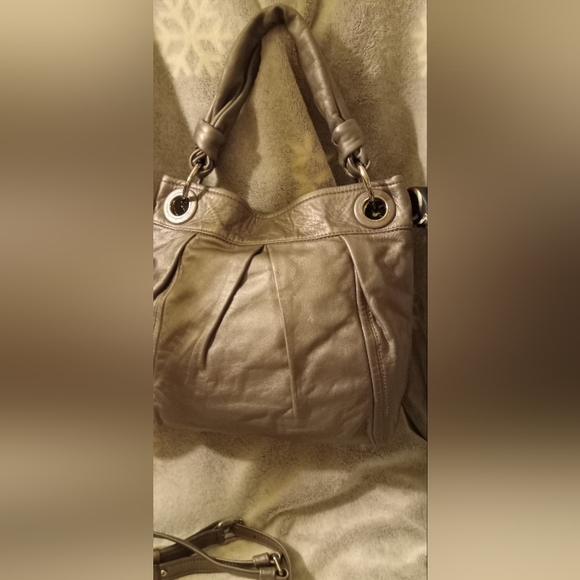 Coach Parker Medium Hippie Silver Leather Crossbody Shoulder Bag EUC - Picture 2 of 14